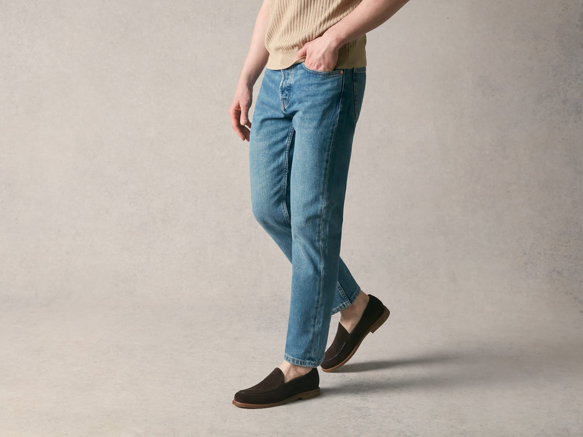 Antibes Loafers in Moka Brown Luxe Suede