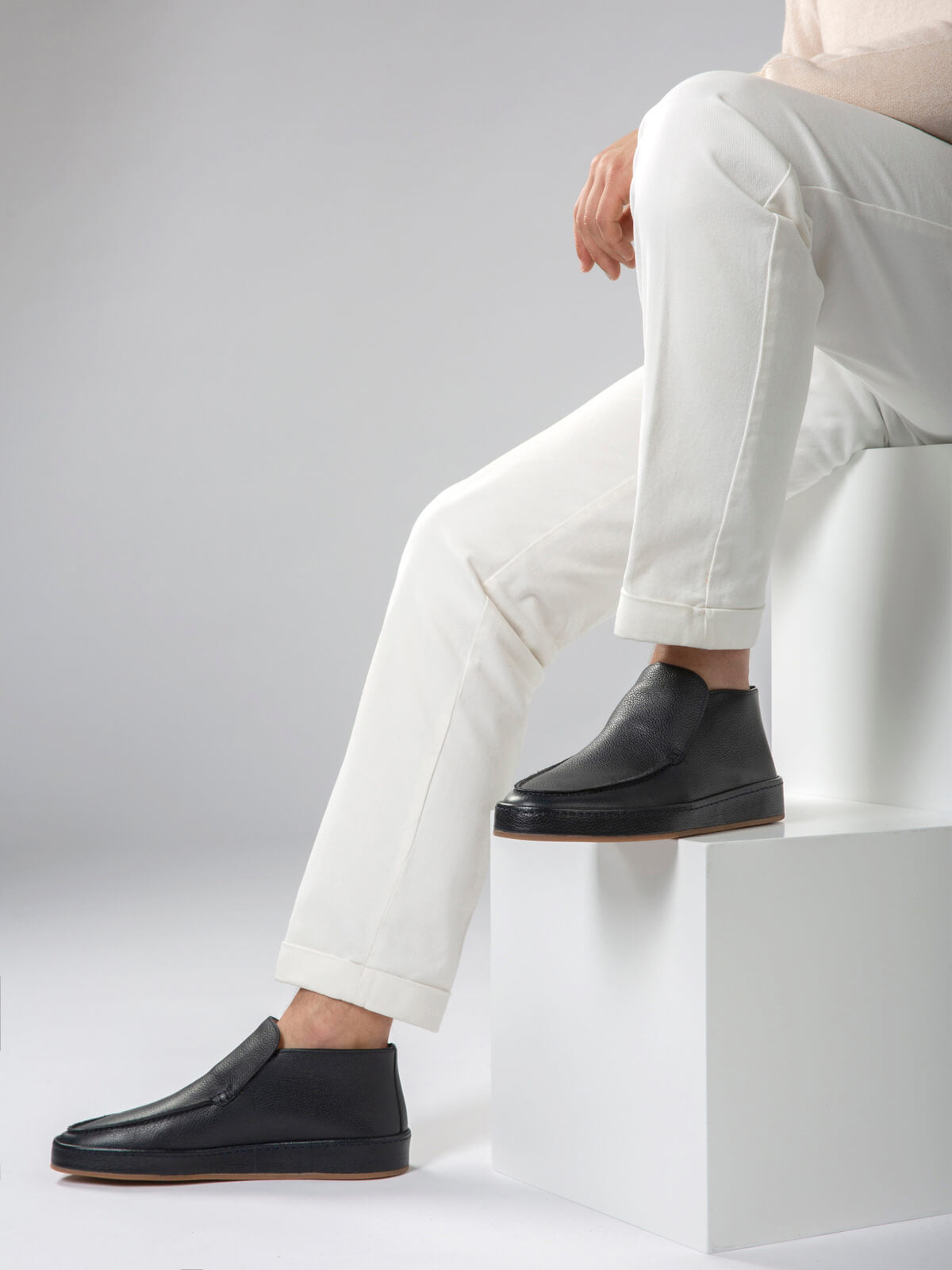 Navy Grain Voyager Asolo Boot