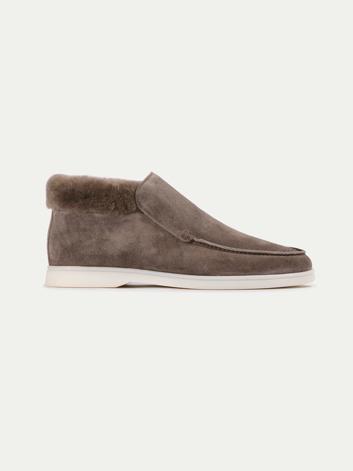 Ash Grey Asolo Boot with Shearling