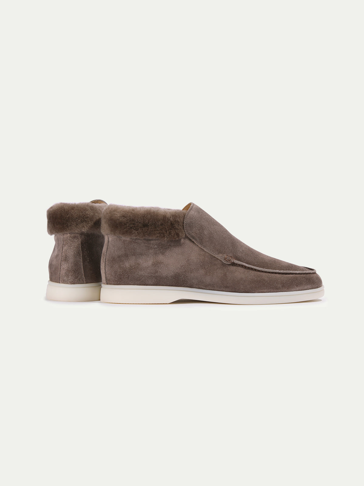 Ash Grey Asolo Boot with Shearling