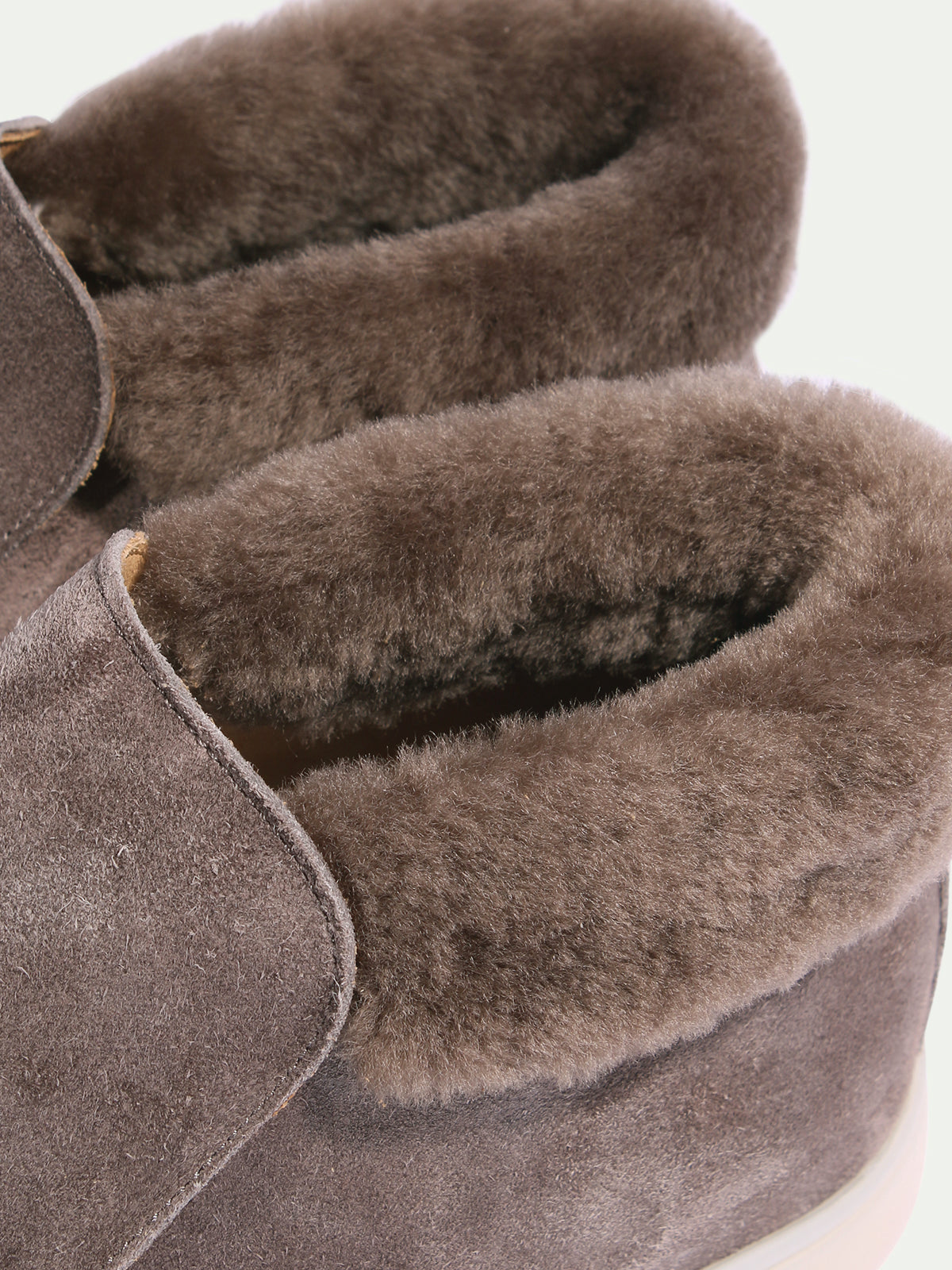 Ash Grey Asolo Boot with Shearling