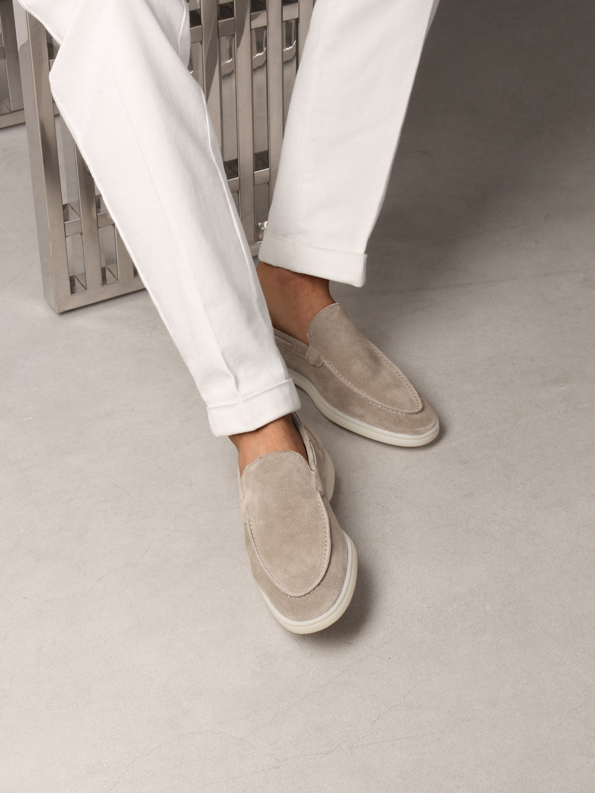 Light Grey Marina Loafers