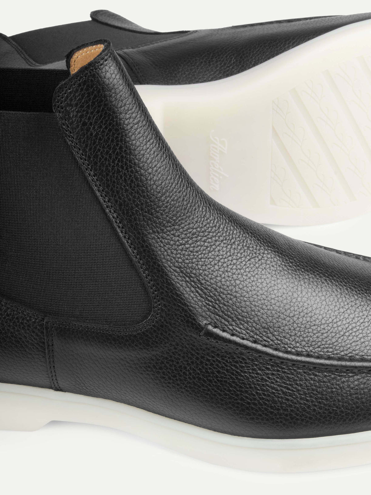 Belviso Chelsea Boots Black Grain