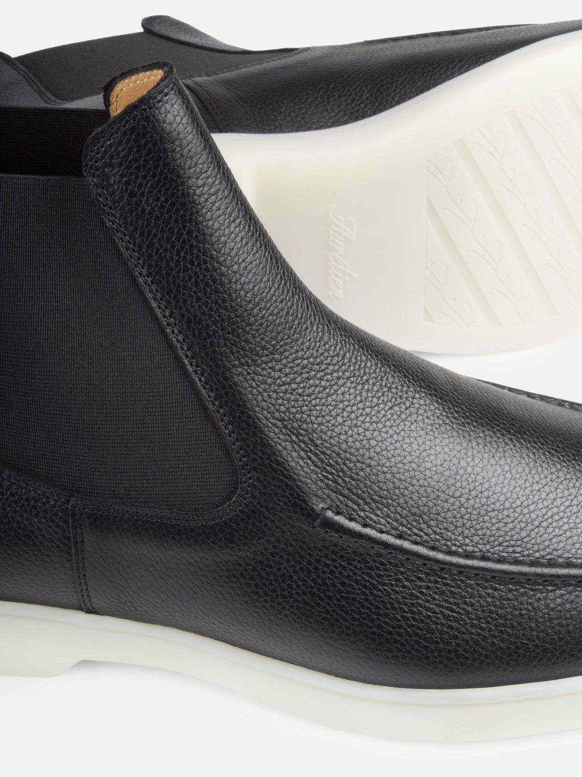 Belviso Chelsea Boots Navy Grain