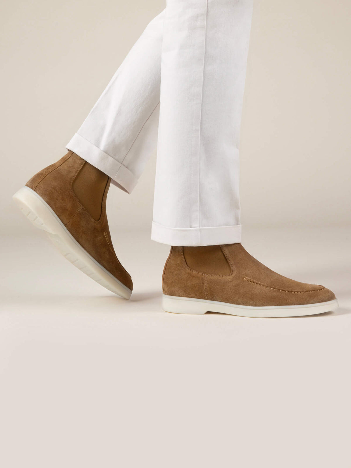 Belviso Chelsea Boots Beige