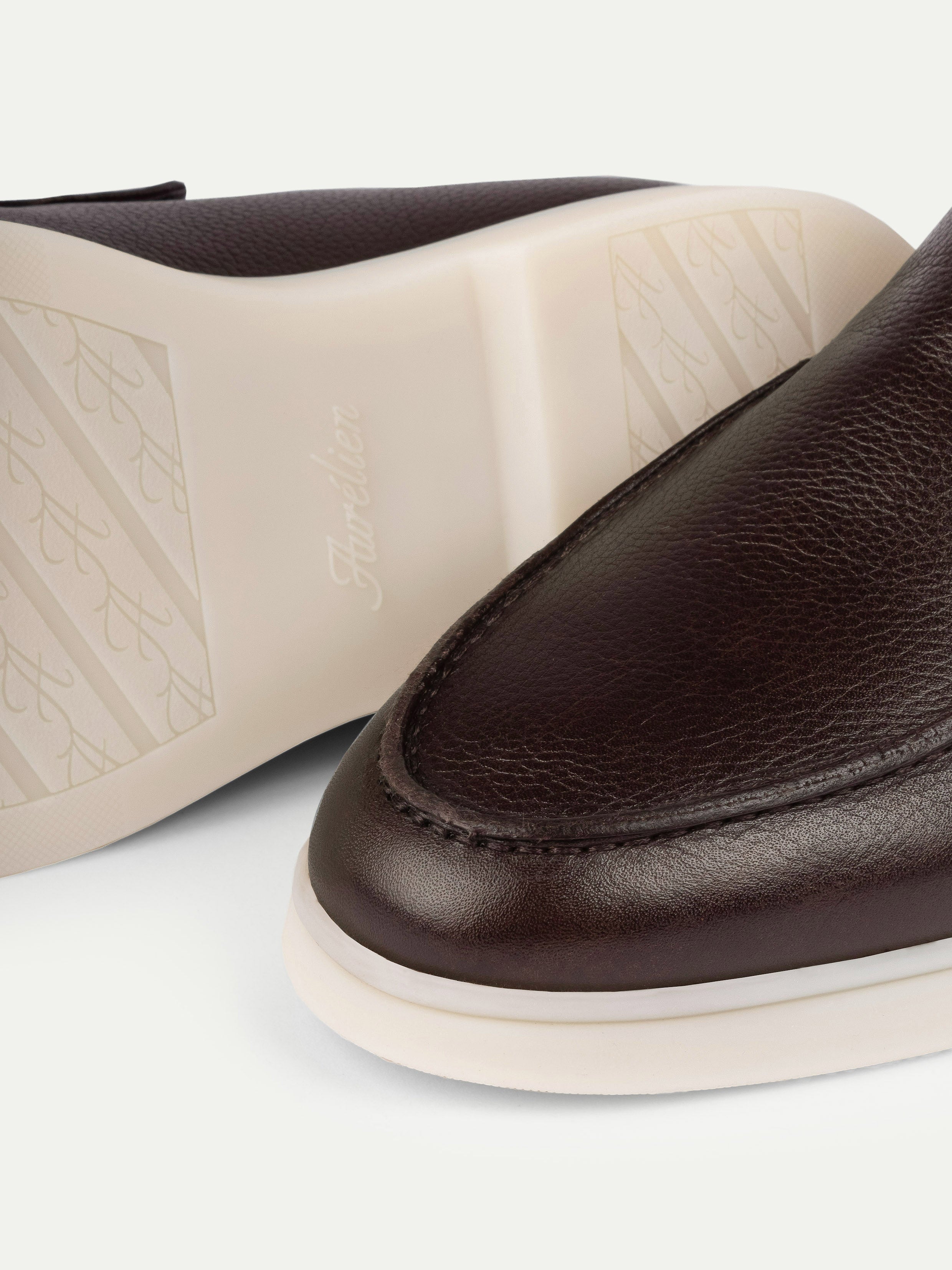 Shearling-Lined Brown Grain Asolo Boot