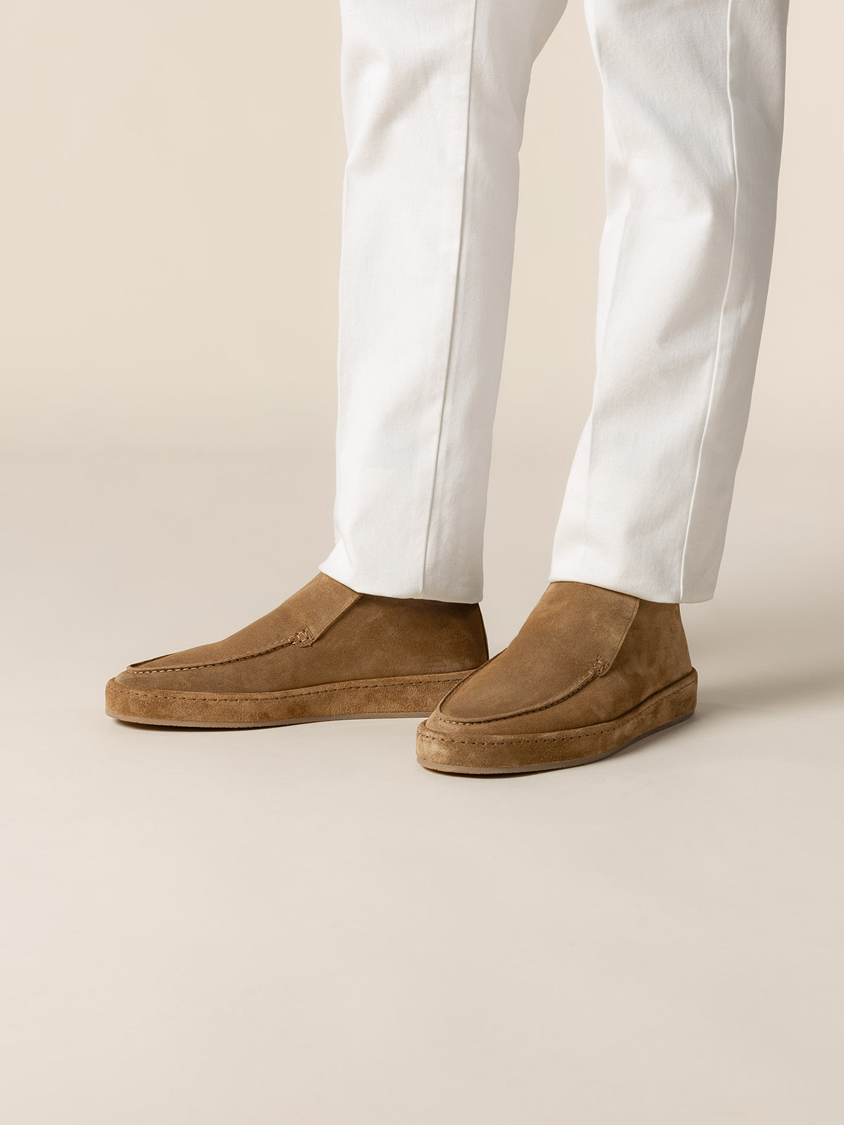 Beige Voyager Asolo Boot with Fur
