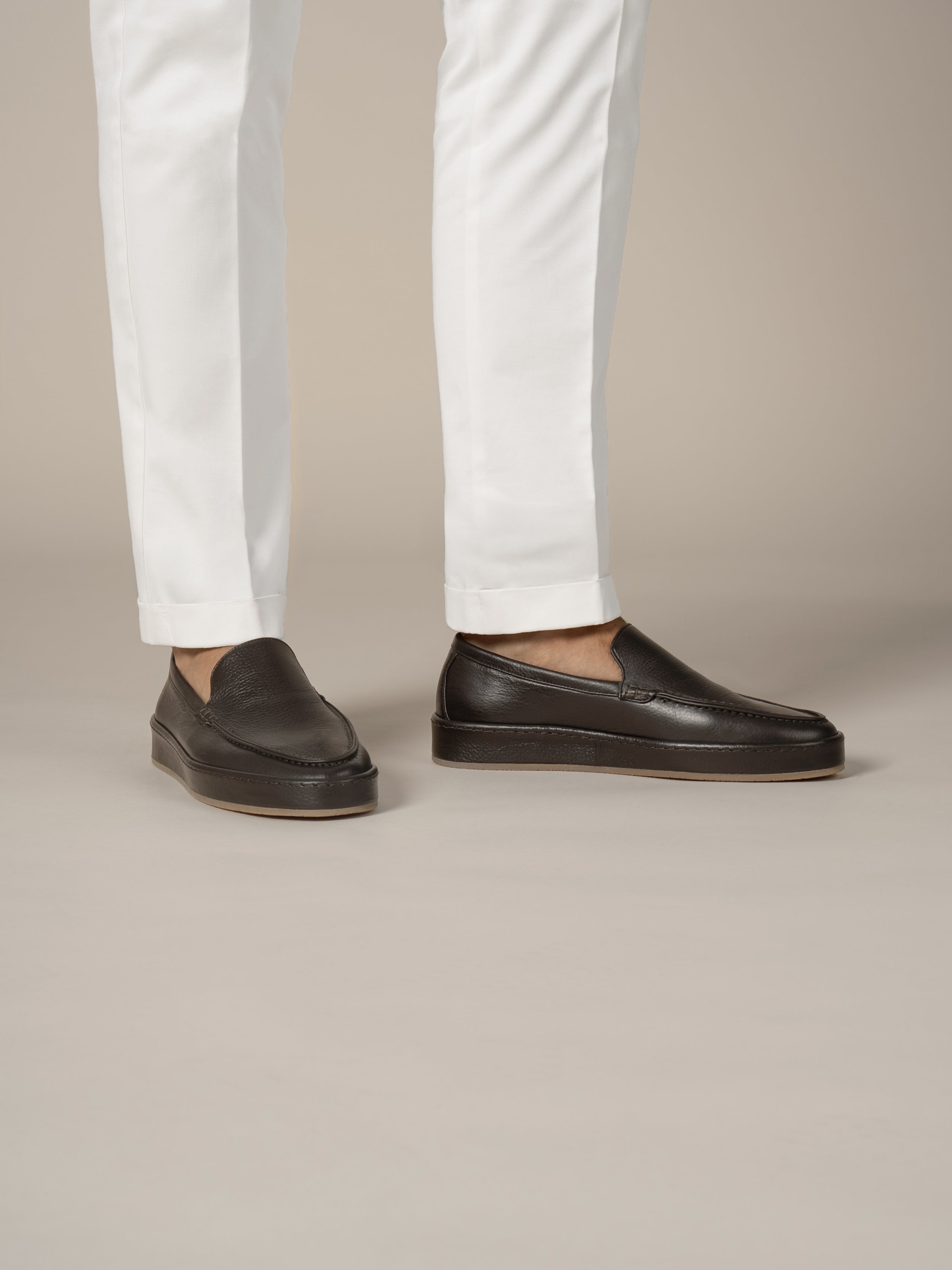 Brown Grain Nomade Loafer