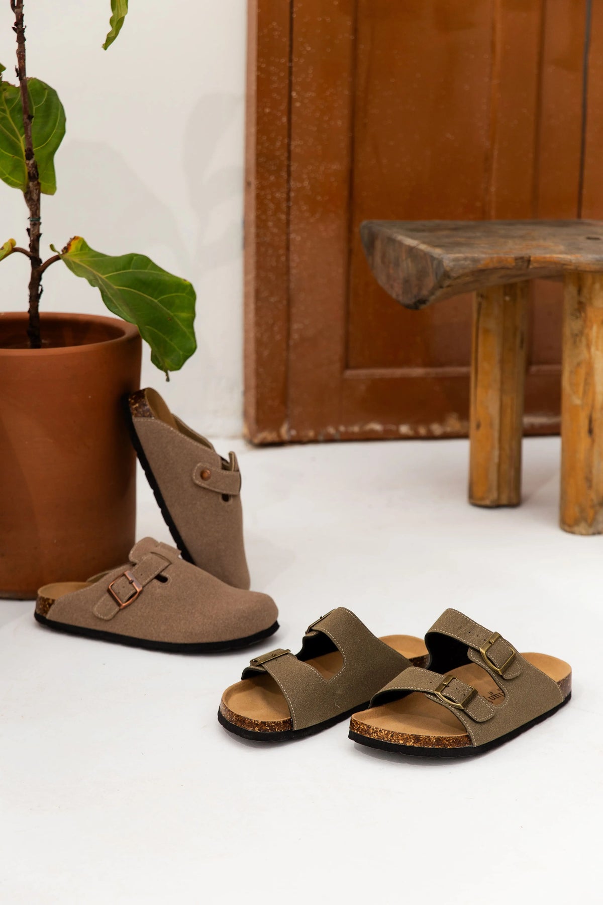 Maibulun Suede Sandals - Moss Green