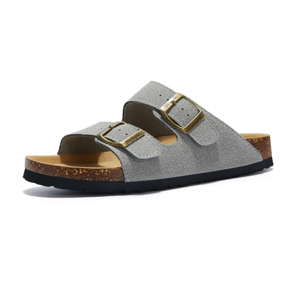 Maibulun Suede Sandals - Light Gray