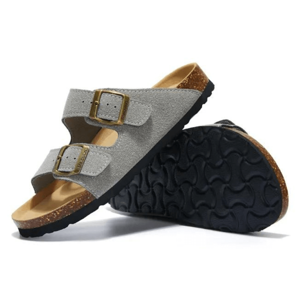 Maibulun Suede Sandals - Light Gray