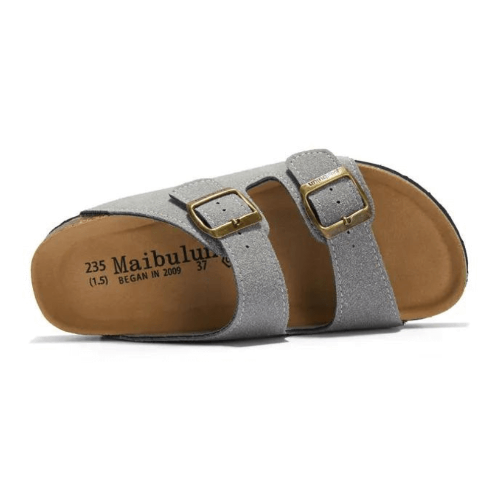 Maibulun Suede Sandals - Light Gray
