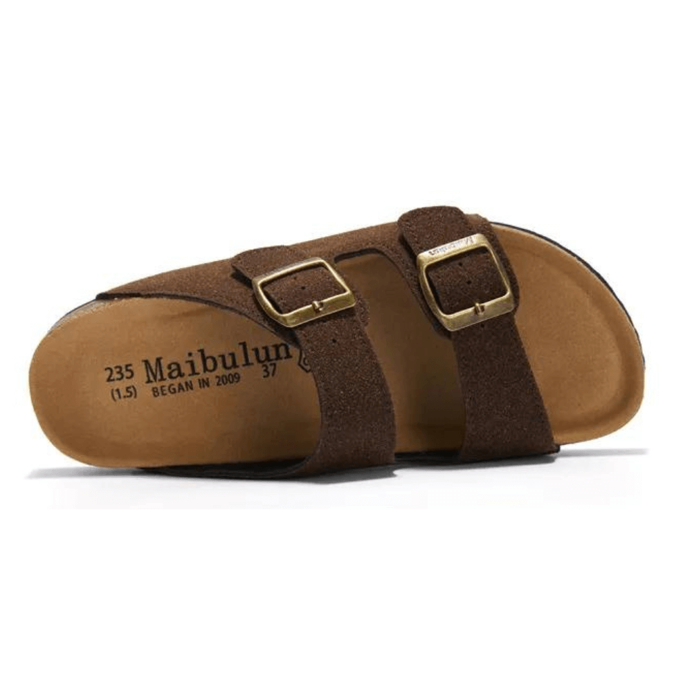 Maibulun Suede Sandals - Dark Brown