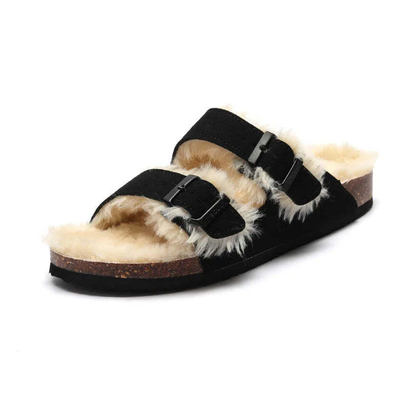 Fluffy Sandals - Black