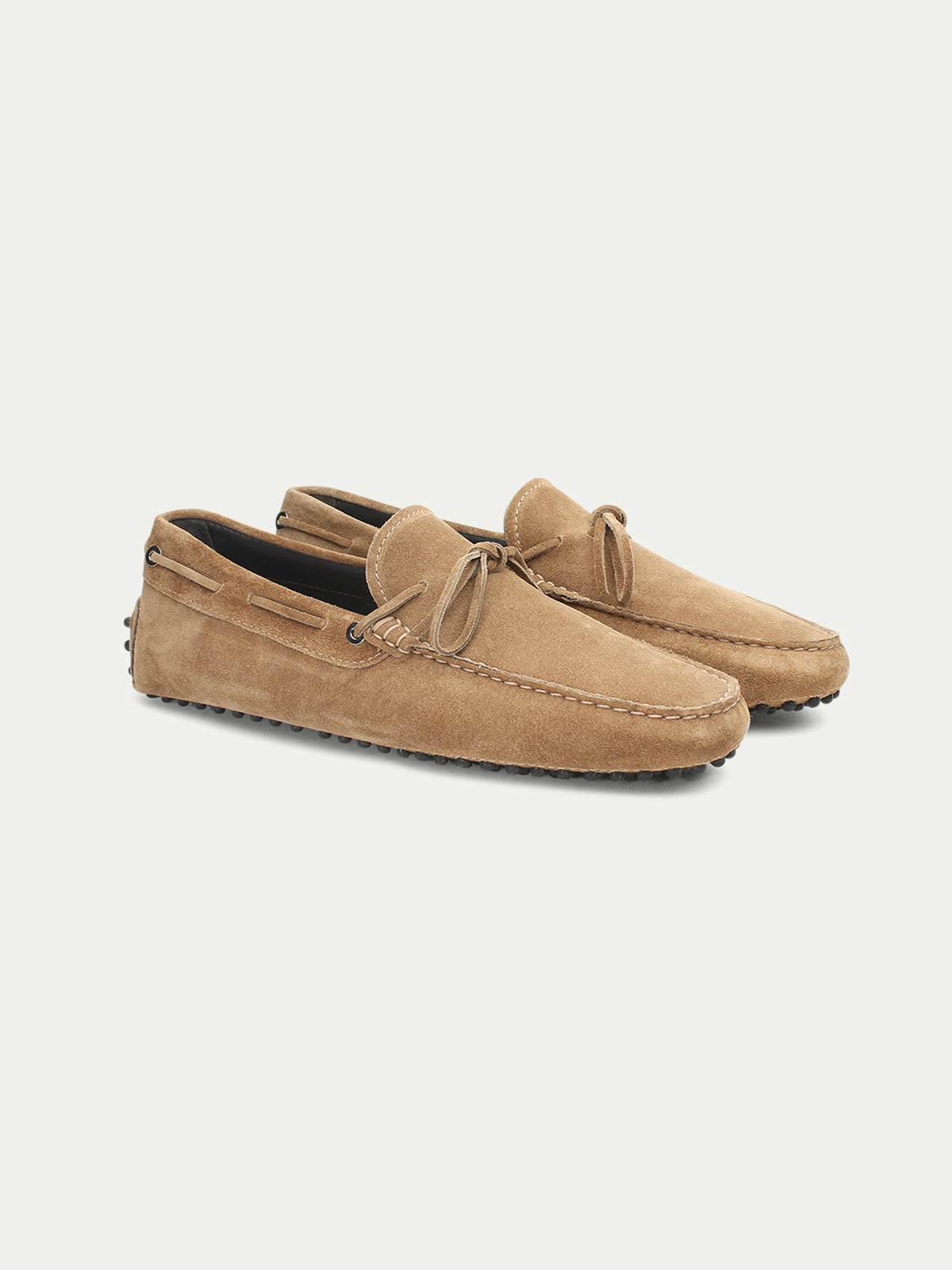 Beige Suede City Driver Shoes