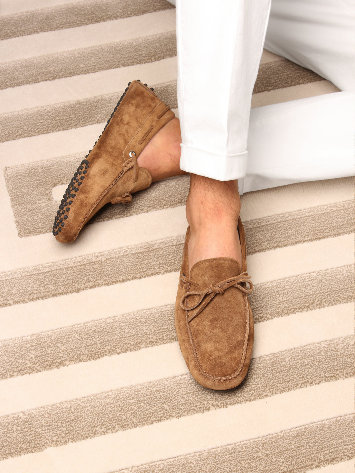 Caramel Suede City Driver Shoes
