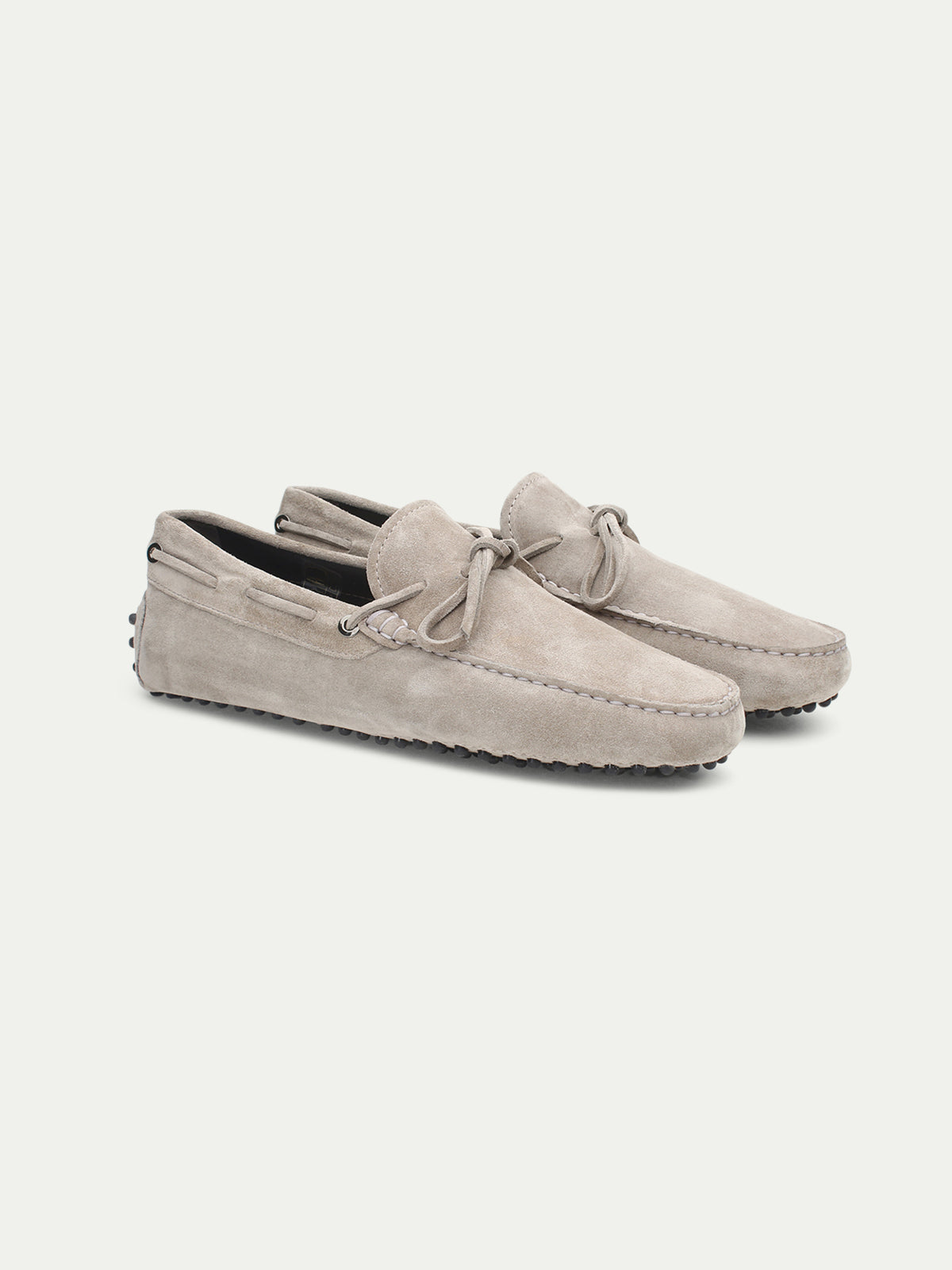 Light Grey Suede City Driver Shoes