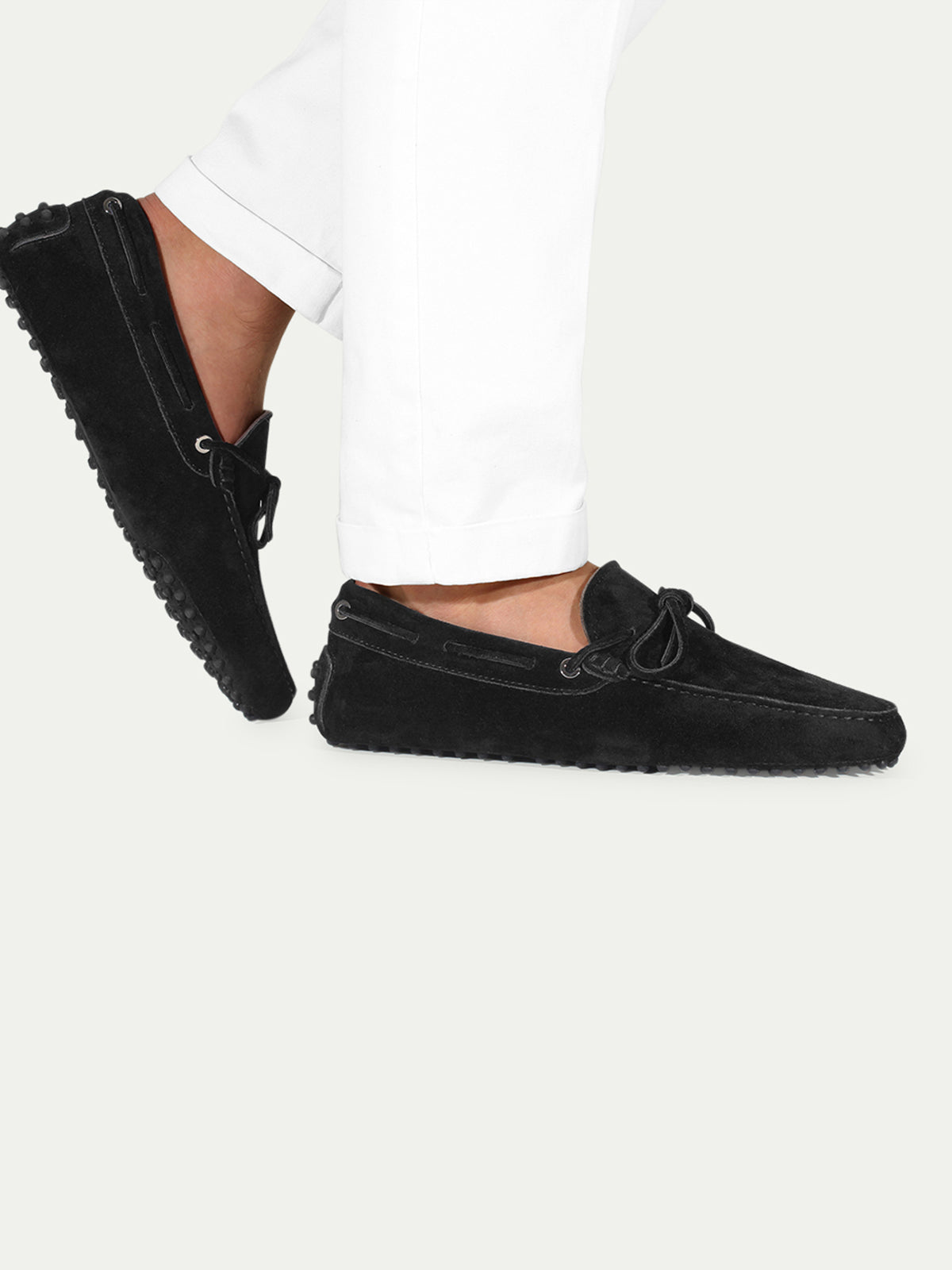 Black Suede City Driver Shoes