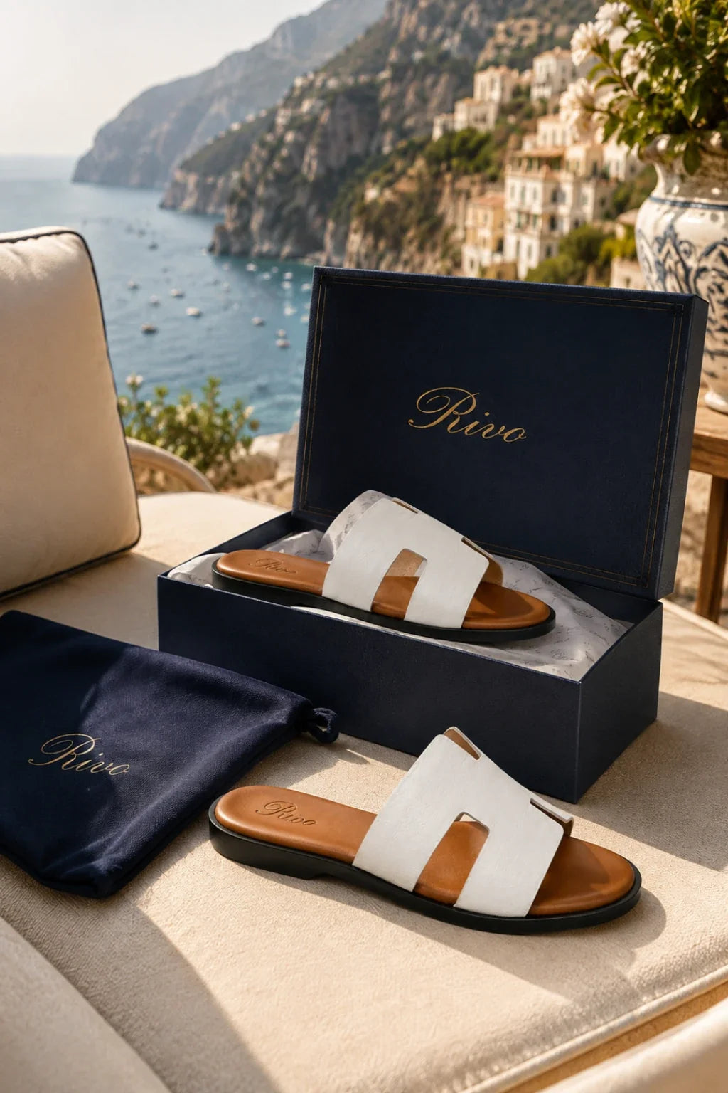 Amalfi Leather Sandal White