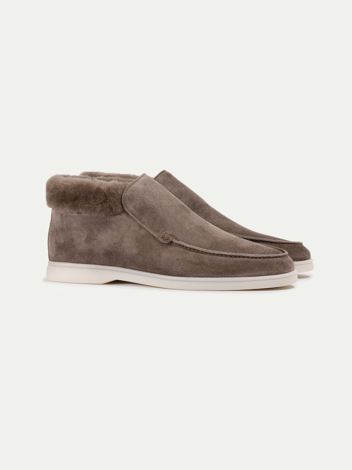 Ash Grey Asolo Boot with Shearling