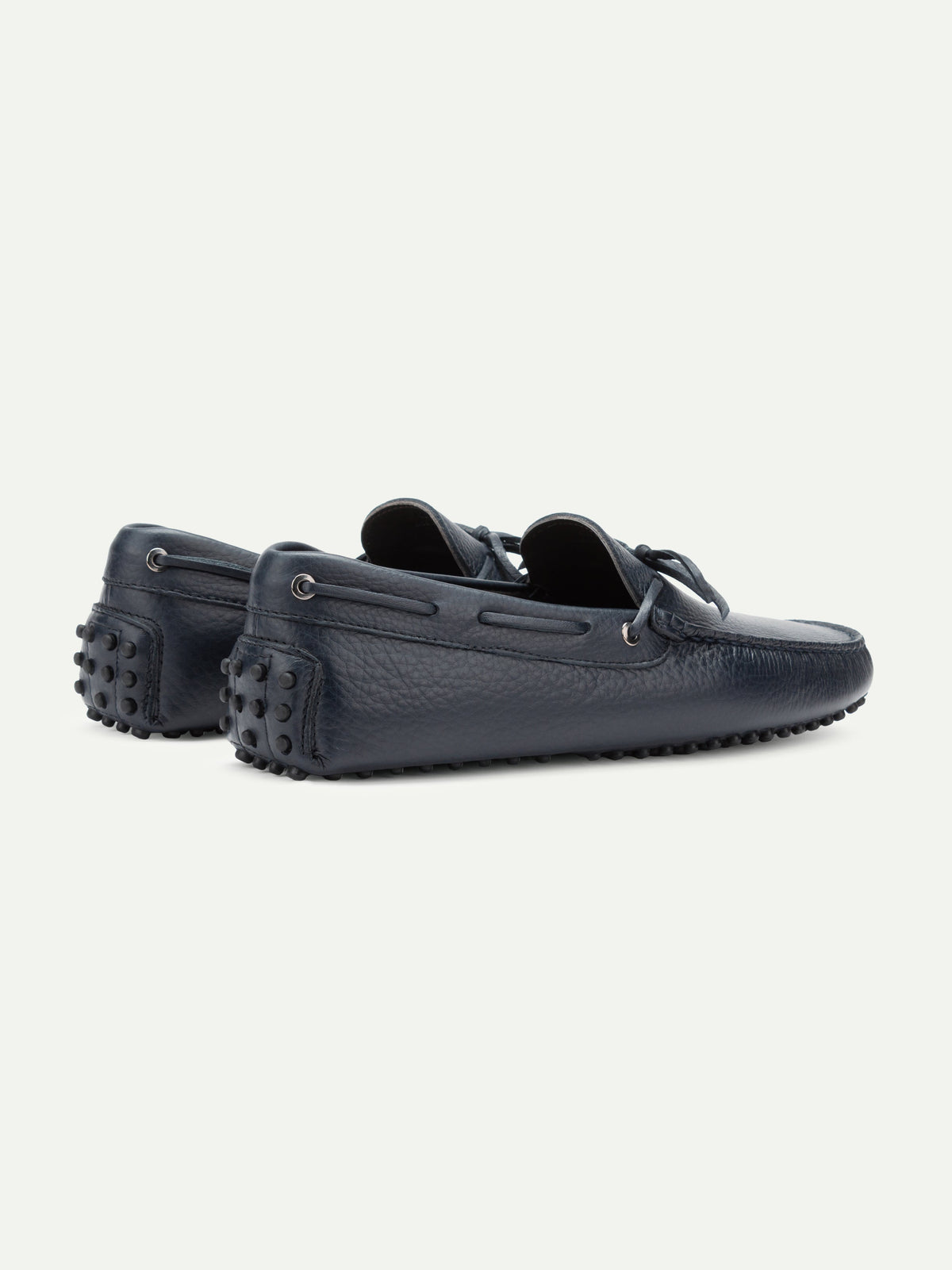 Navy Leather City Driver Shoes