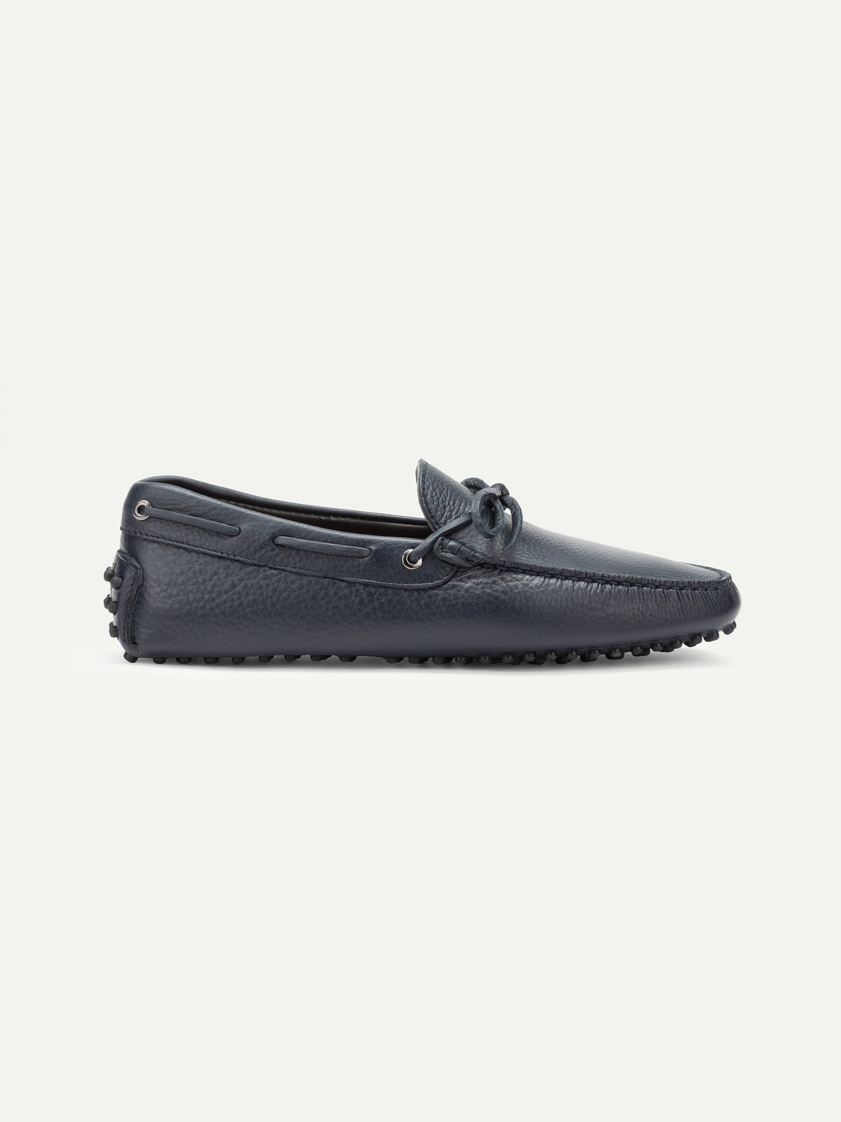 Navy Leather City Driver Shoes