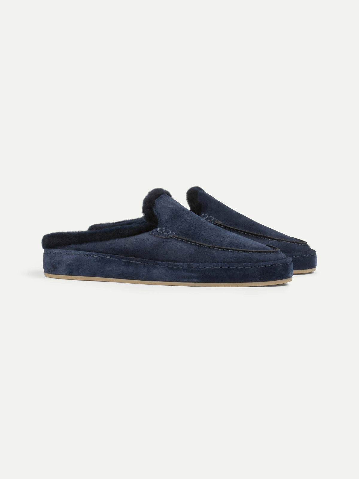 Navy Fur Nomade Slipper