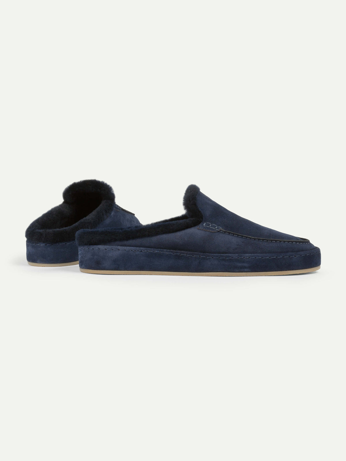 Navy Fur Nomade Slipper