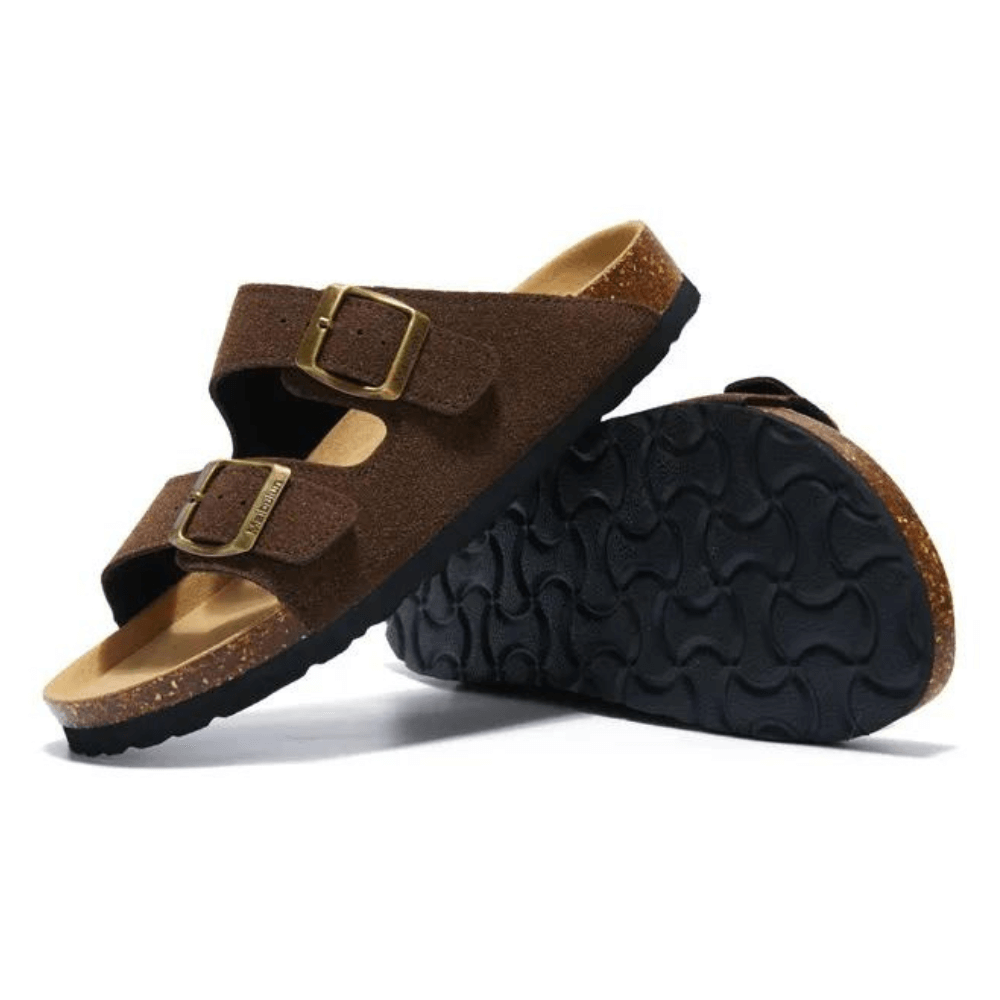 Maibulun Suede Sandals - Dark Brown