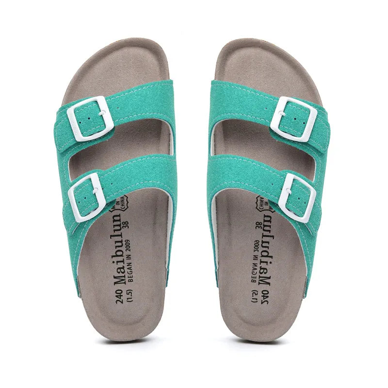 Maibulun Suede Sandals - Sea Green