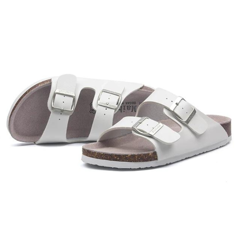 Maibulun Leather Sandals - White