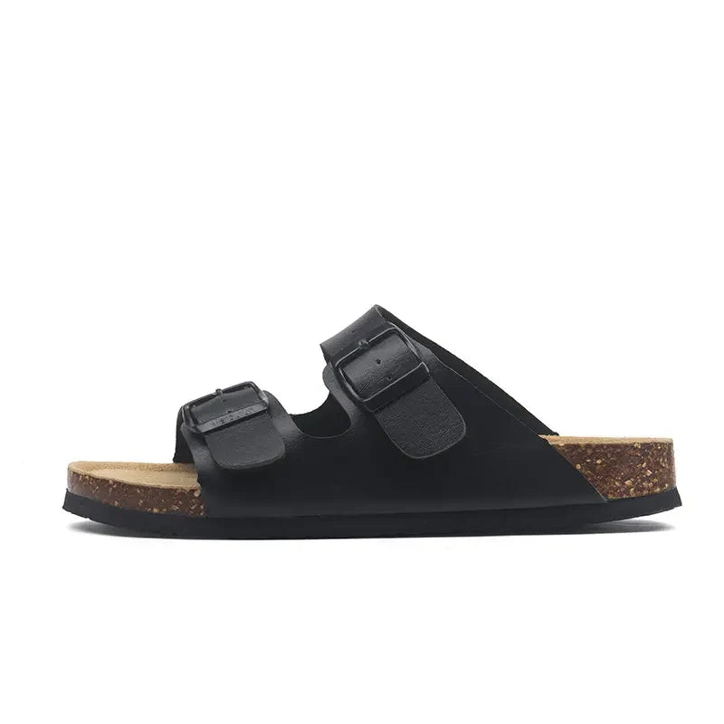 Maibulun Leather Sandals - Black