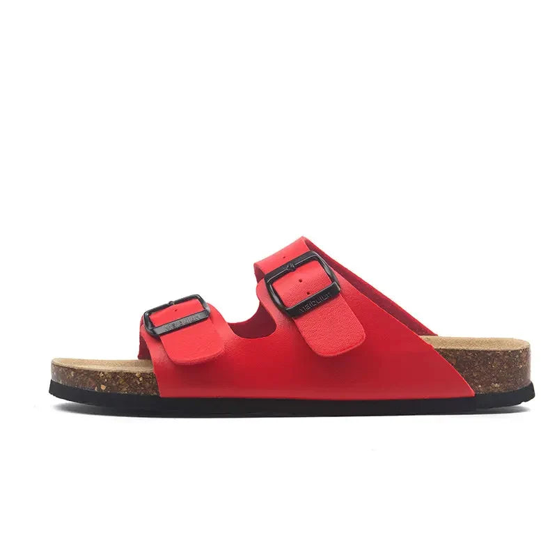 Maibulun Leather Sandals - Red