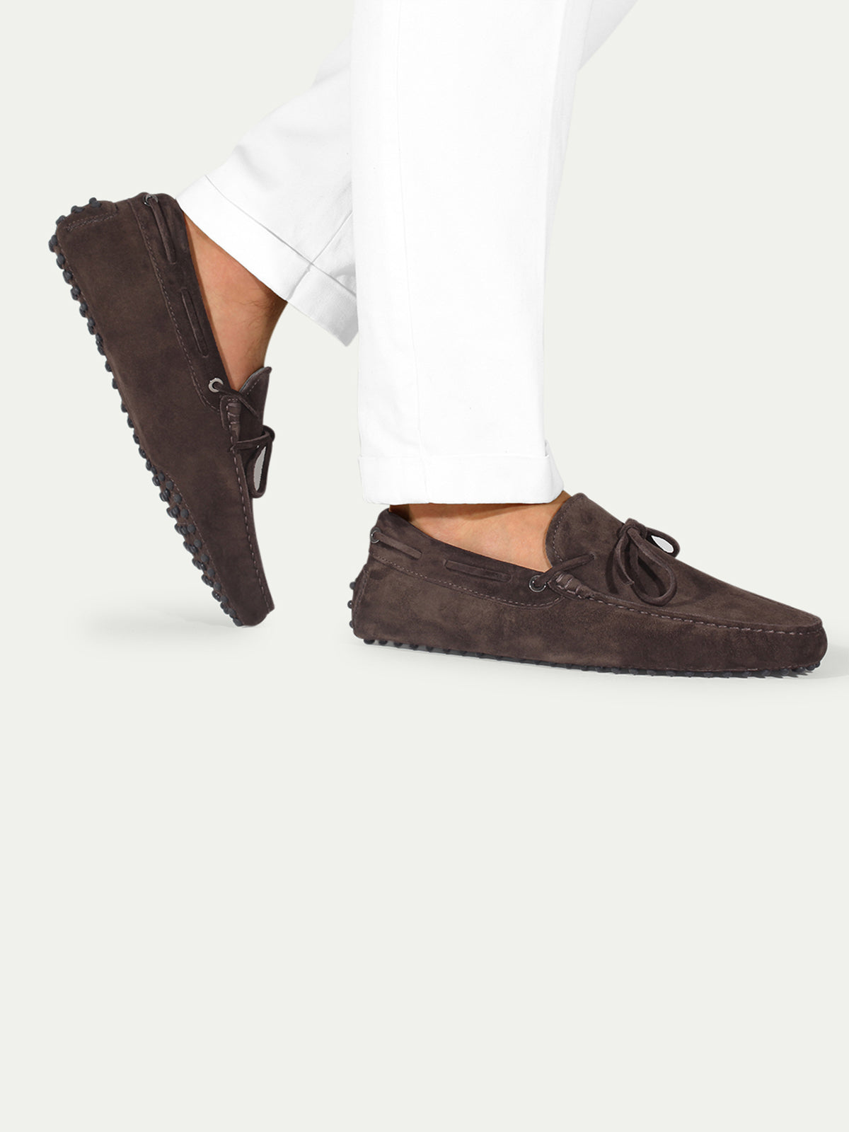 Warm Grey Suede City Driver Shoes