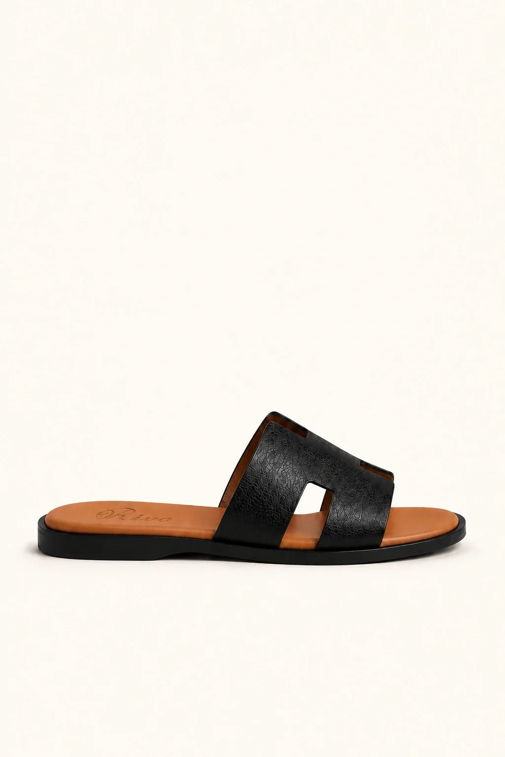 Bellagio Leather Sandal Black Tan